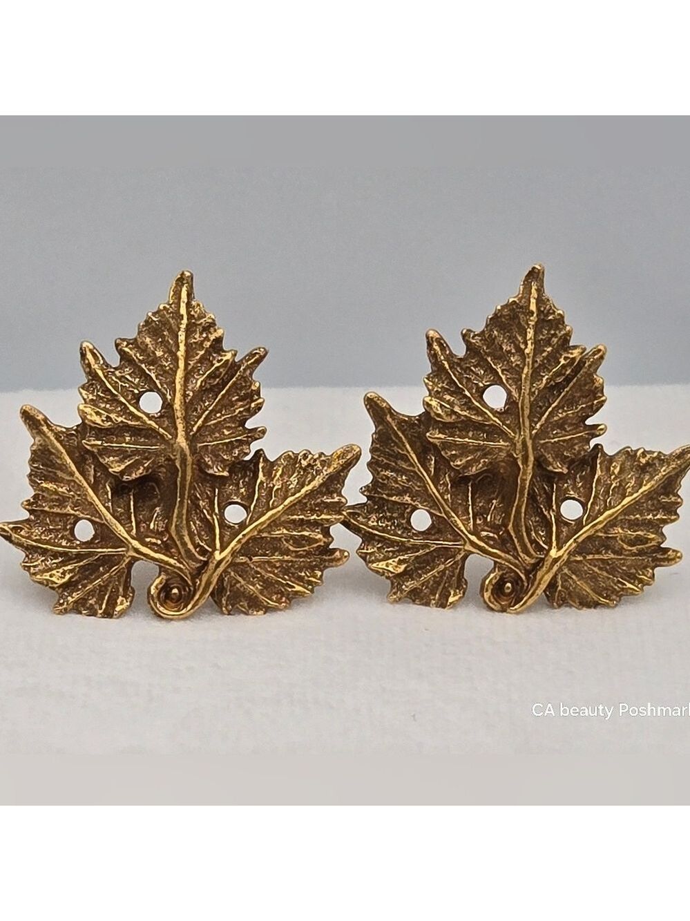 ✨2/$10✨ Gold-Tone Maple Layered Triple Leaf Design Earrings Fall Style Canadian
